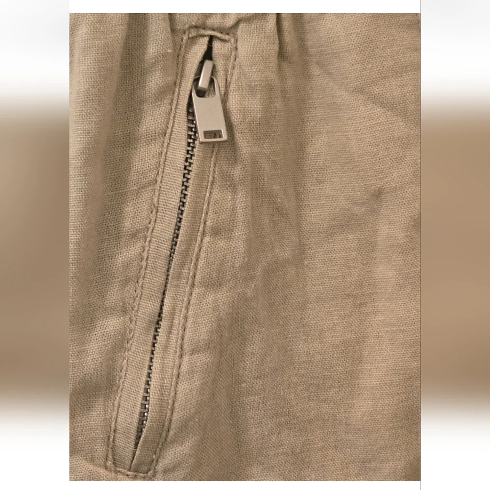 Blank NYC Linen Cargo Shorts Beige Size 28 Lightweight Summer Beach Casual NWT - Picture 7 of 16